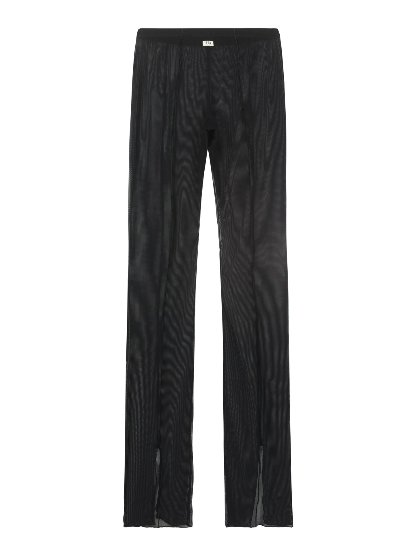 SHEER FLAIR PANTS - BLACK
