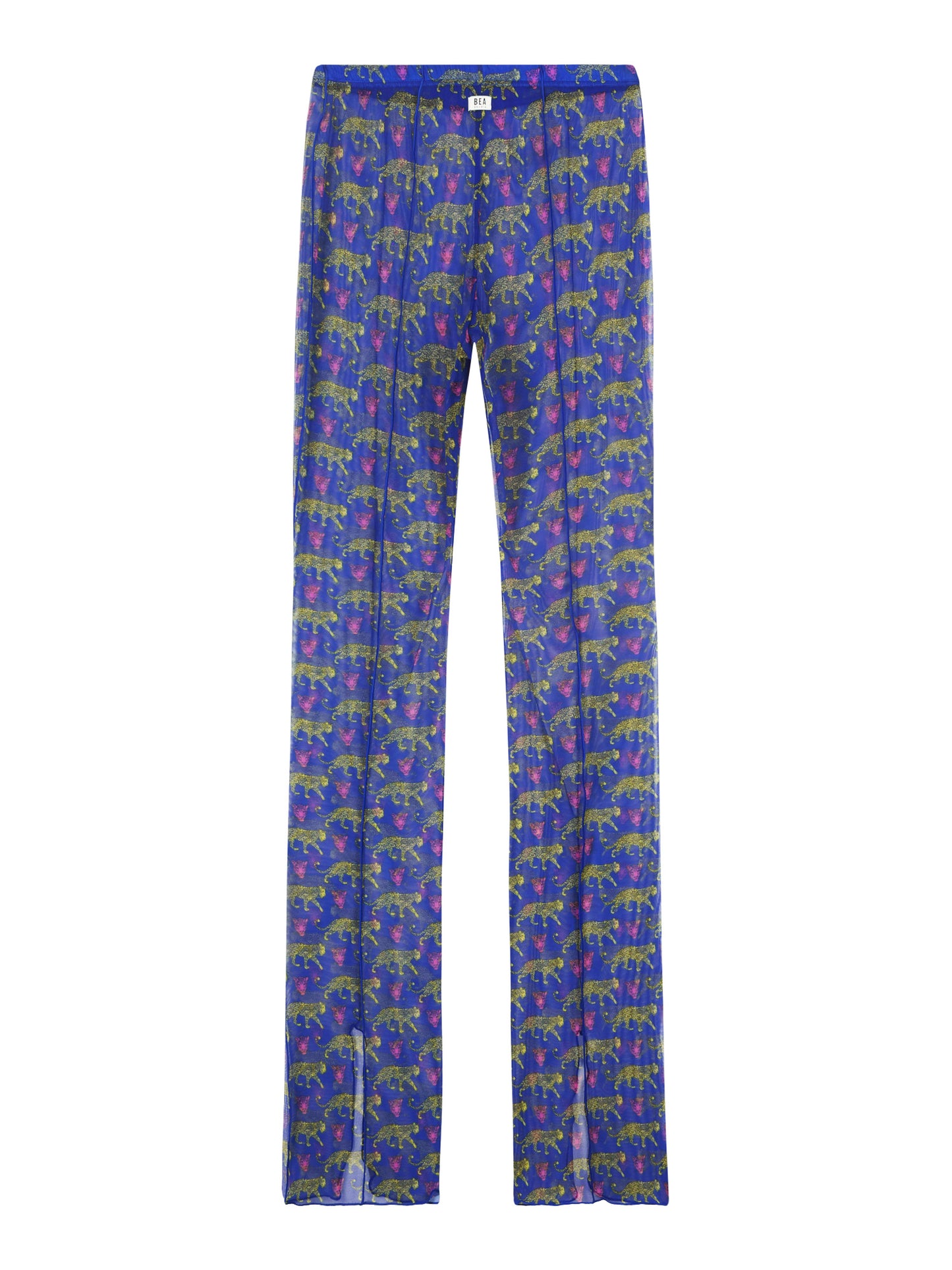 SHEER FLAIR PANTS - LEOPARD