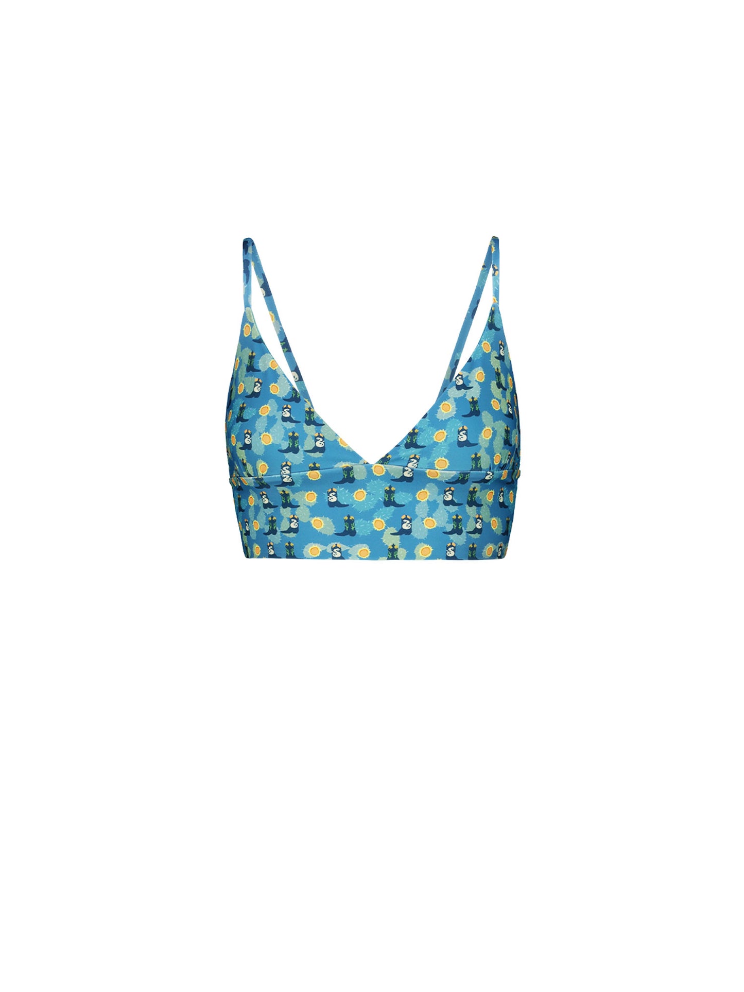 NINA BIKINI TOP - BLUE BOOTS
