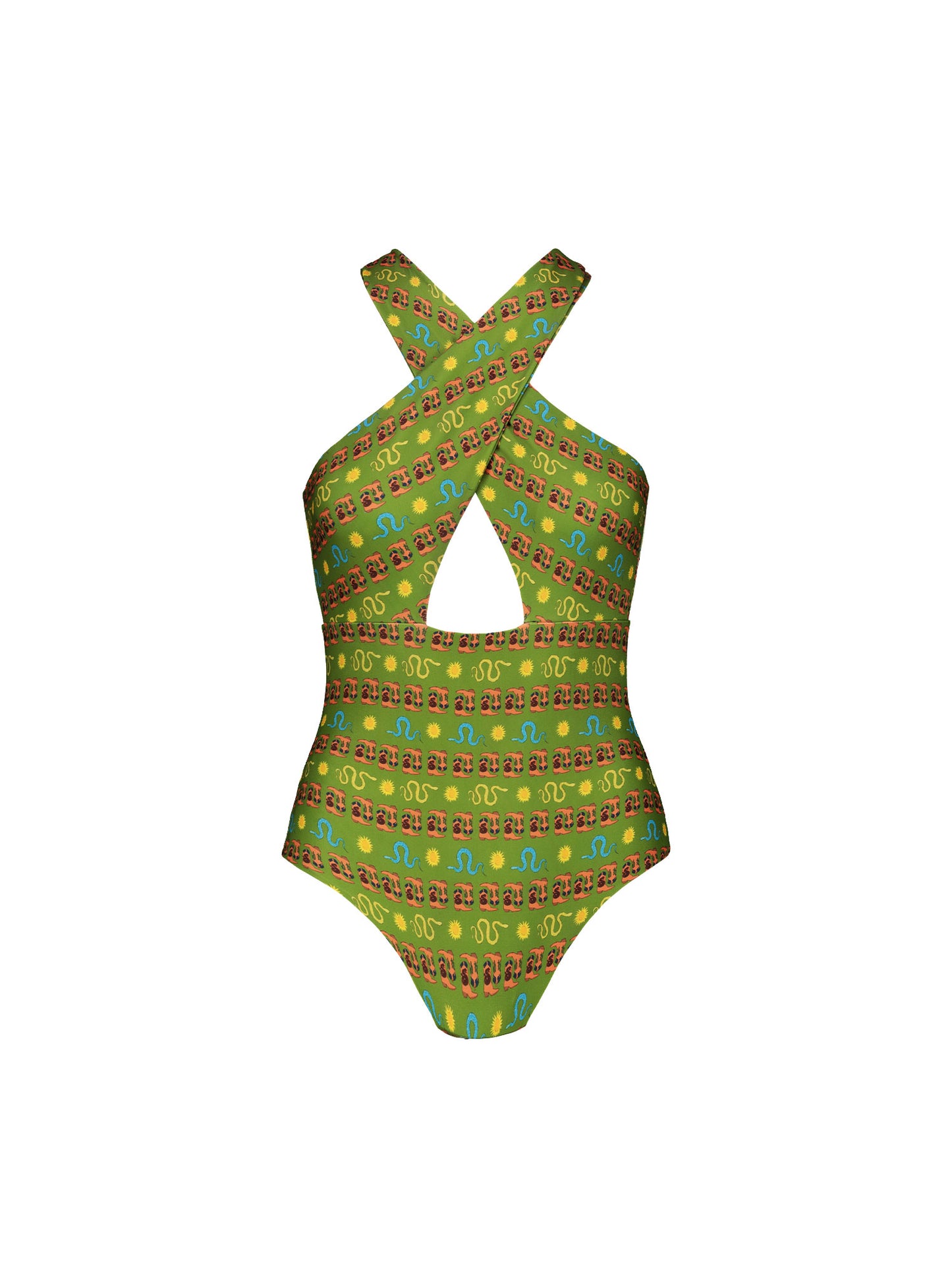 ZULY SWIMSUIT - SNAKE & SAND
