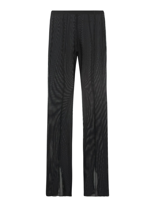 SHEER FLAIR PANTS - BLACK