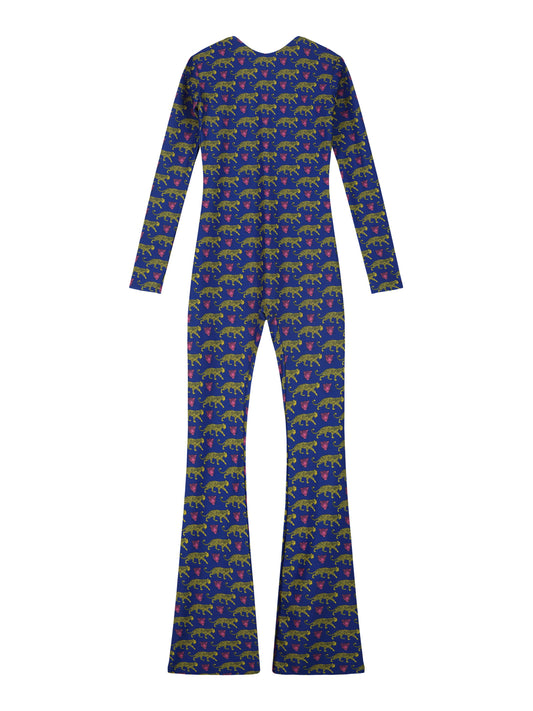 FLAIR JUMPSUIT MANICA LUNGA - LEOPARDO