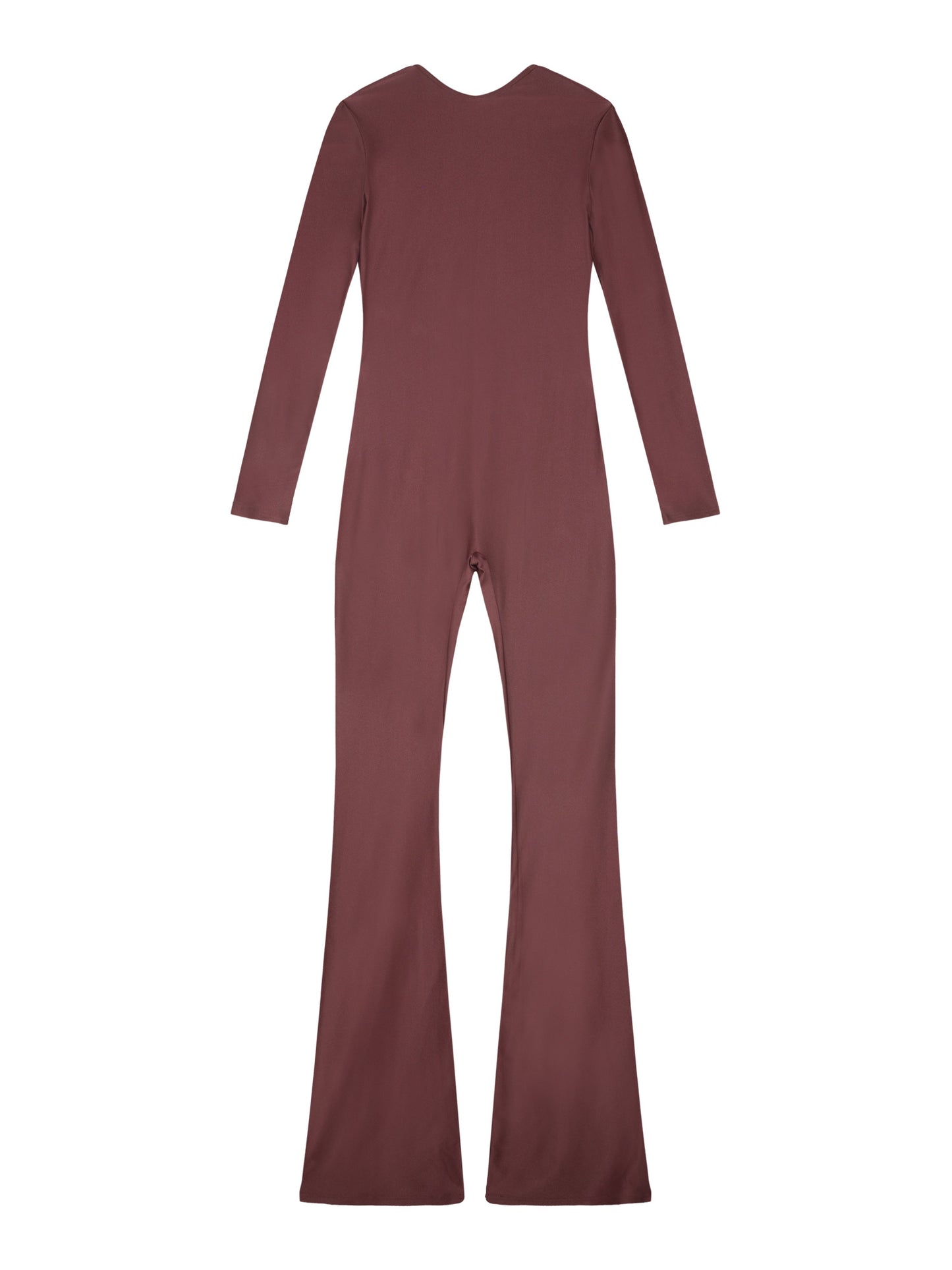 FLAIR JUMPSUIT LONG SLEEVES - BRONZE