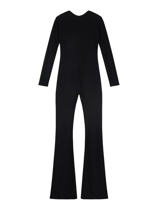 FLAIR JUMPSUIT MANICA LUNGA - NERO