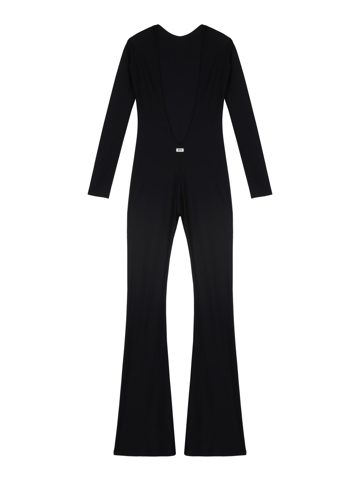 FLAIR JUMPSUIT LONG SLEEVES - BLACK