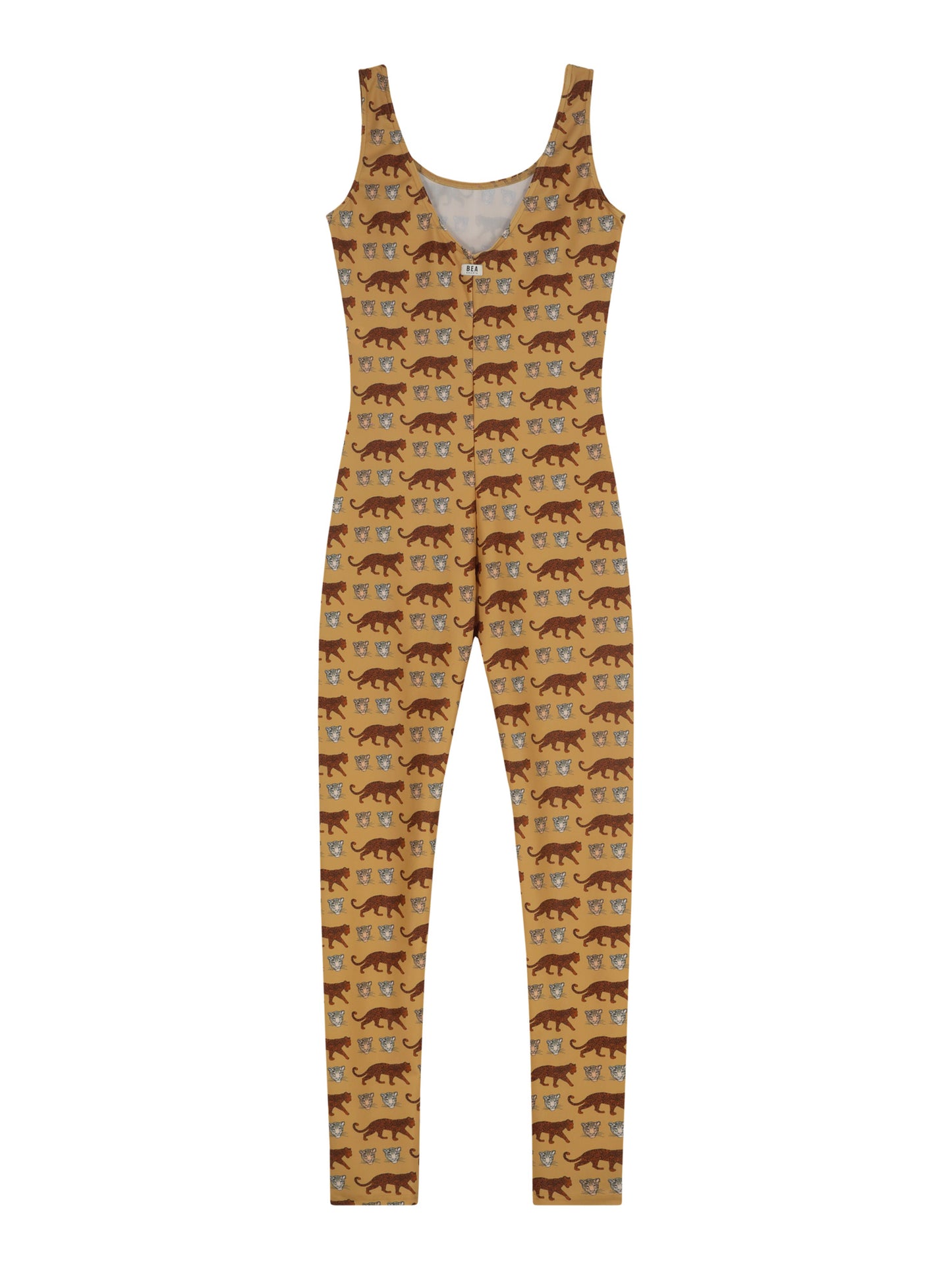 ACTIVE JUMPSUIT - LEOPARD sand