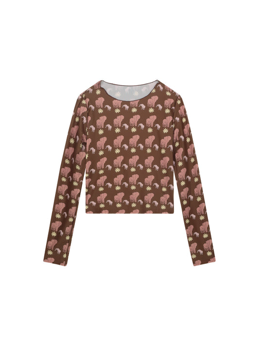 LONG SLEEVE TOP - ELEPHANT mud