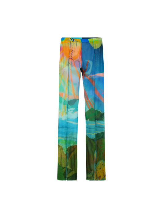 SHEER FLAIR PANTS - ANIMAL KINGDOM