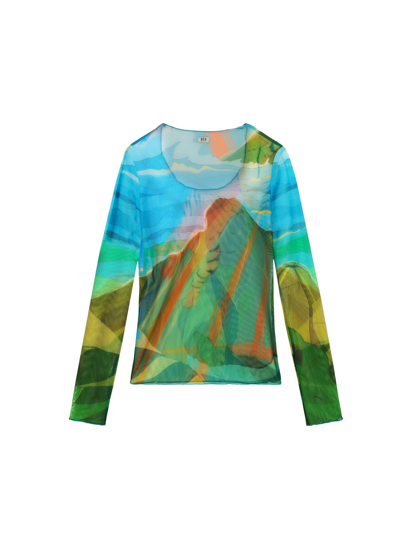 SHEER LONG SLEEVE TOP - ANIMAL KINGDOM