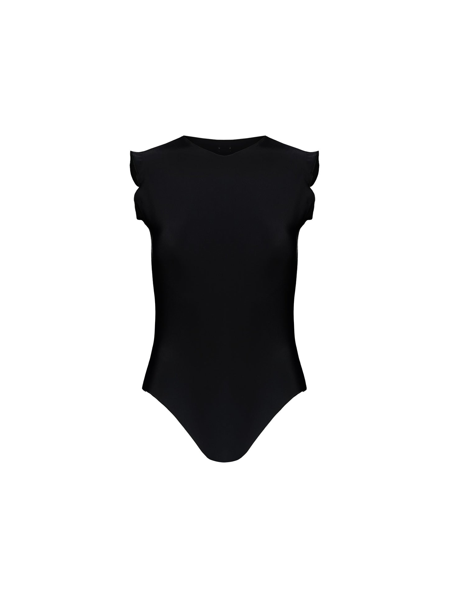 SLEEVELESS BODYSUIT - BLACK