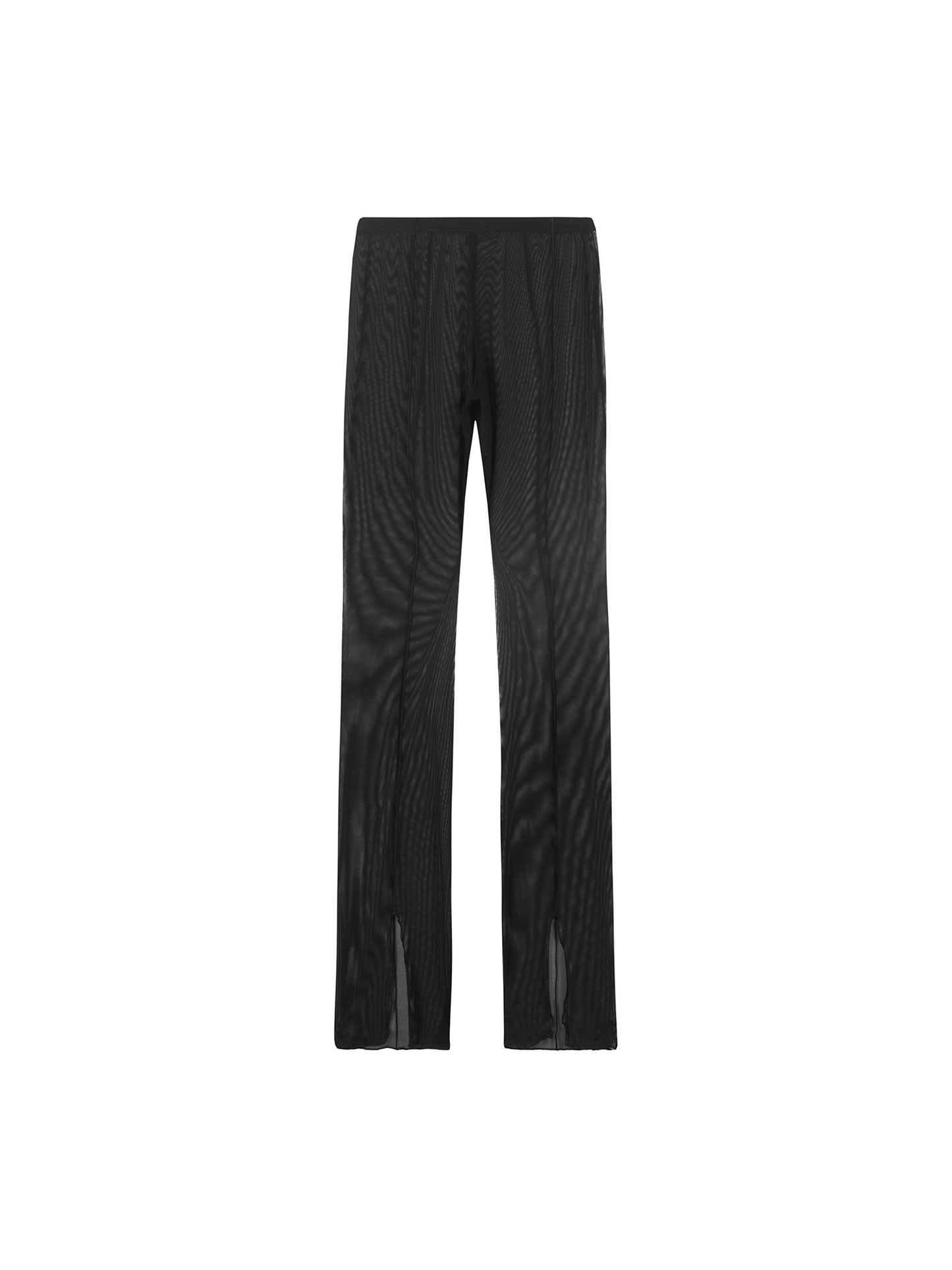 SHEER FLAIR PANTS - BLACK