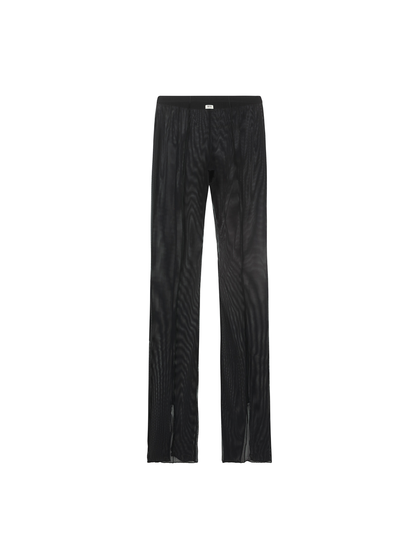 SHEER FLAIR PANTS - BLACK