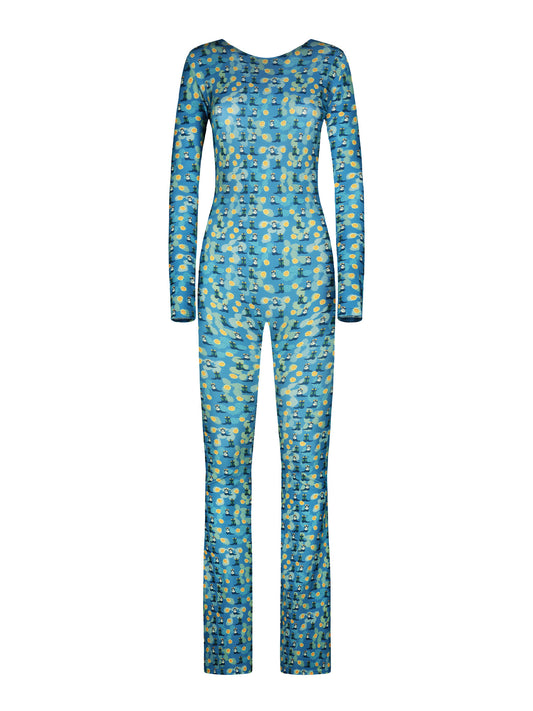 FLAIR JUMPSUIT MANICA LUNGA - BLUE BOOTS