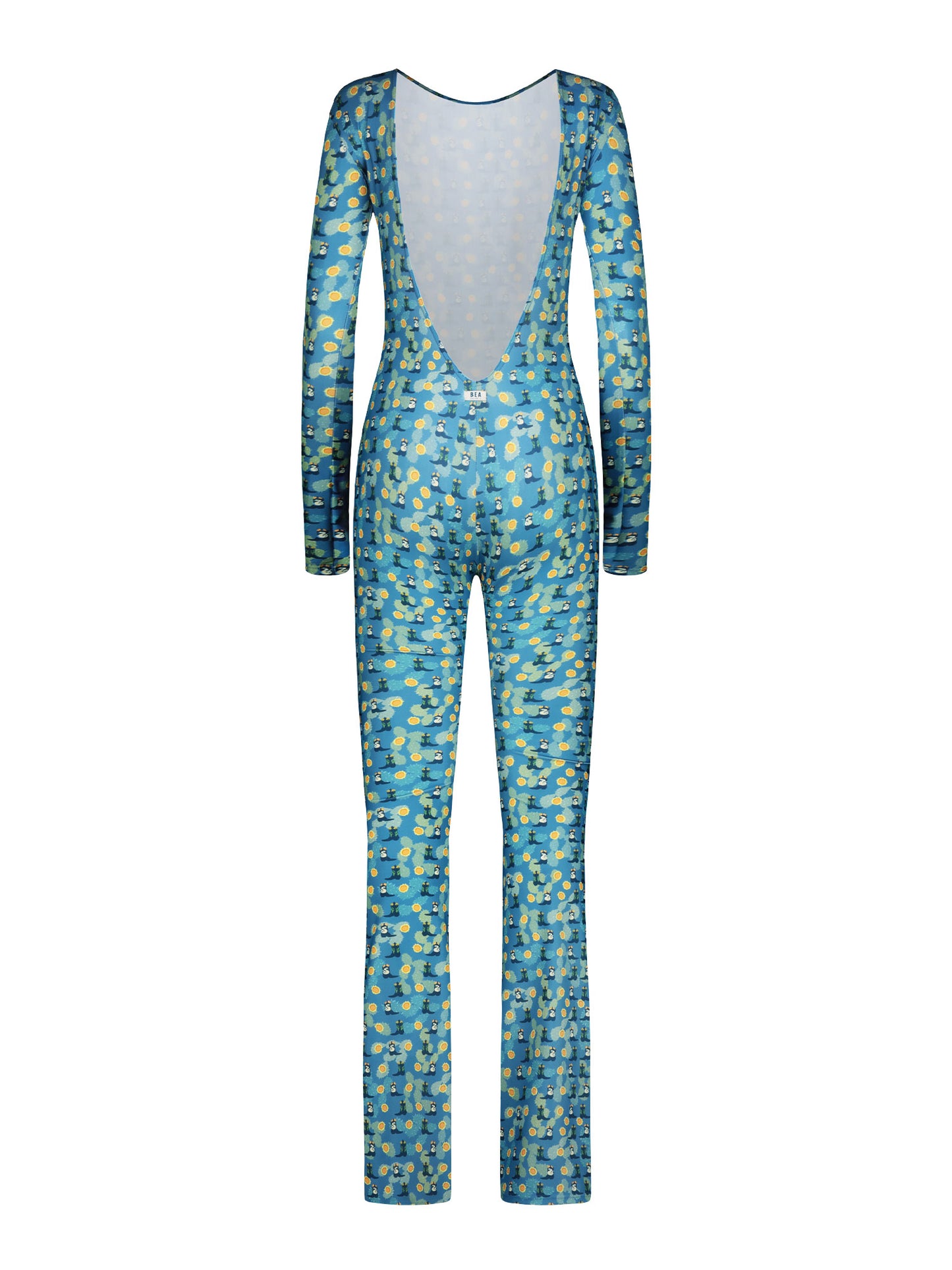 FLAIR JUMPSUIT LONG SLEEVES - BLUE BLOOTS