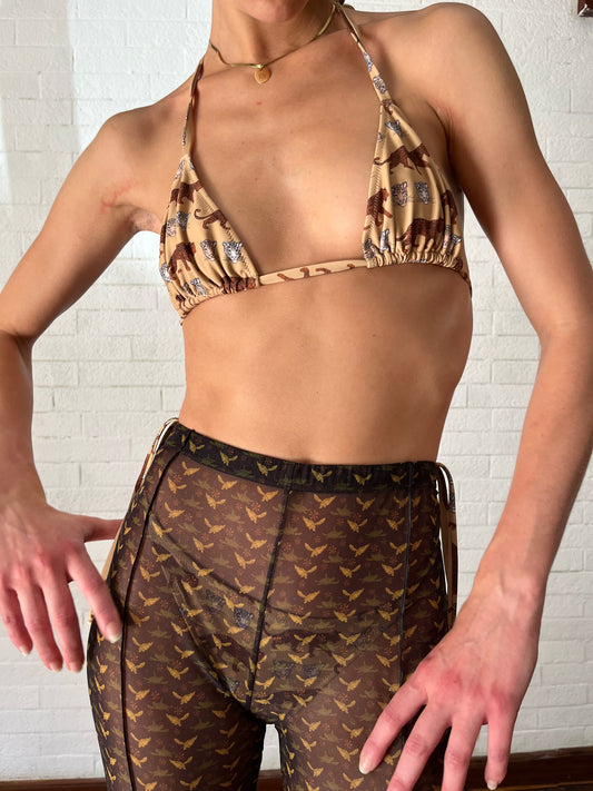 MELINA BIKINI TOP - LEOPARD SAND