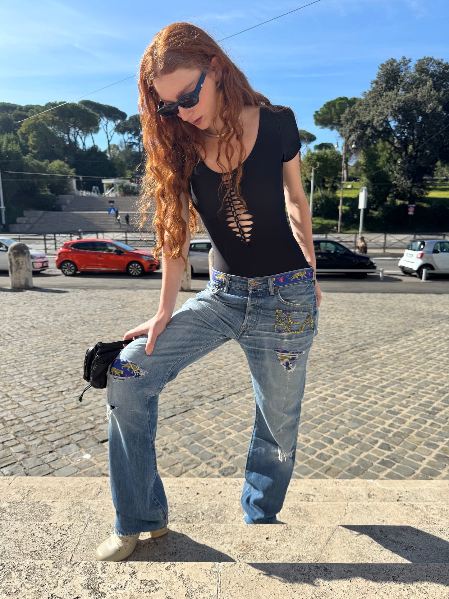 UPCYCLED BODYSUIT INTRECCIATO