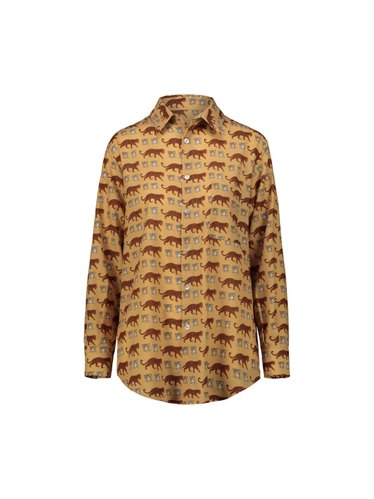 OVERSIZED TAILORED SHIRT (UNISEX) - LEOPARDO