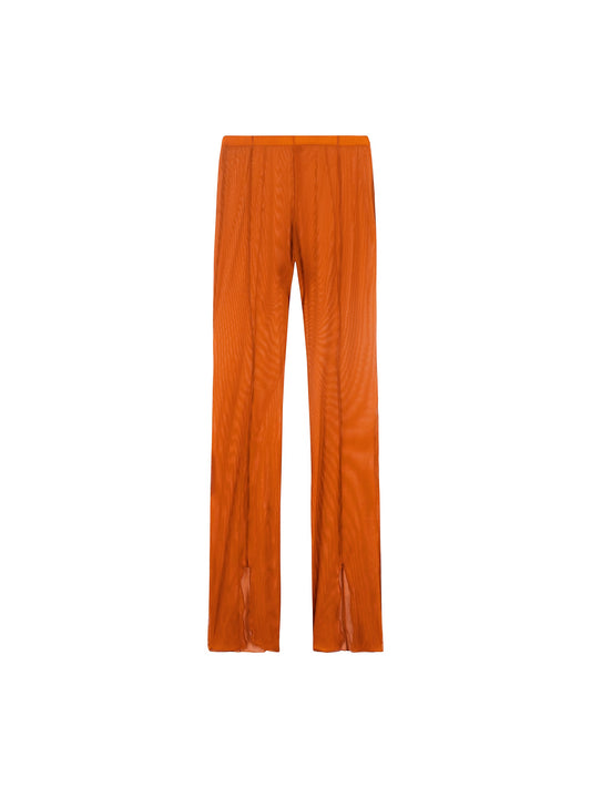 SHEER FLAIR PANTS - ORANGE