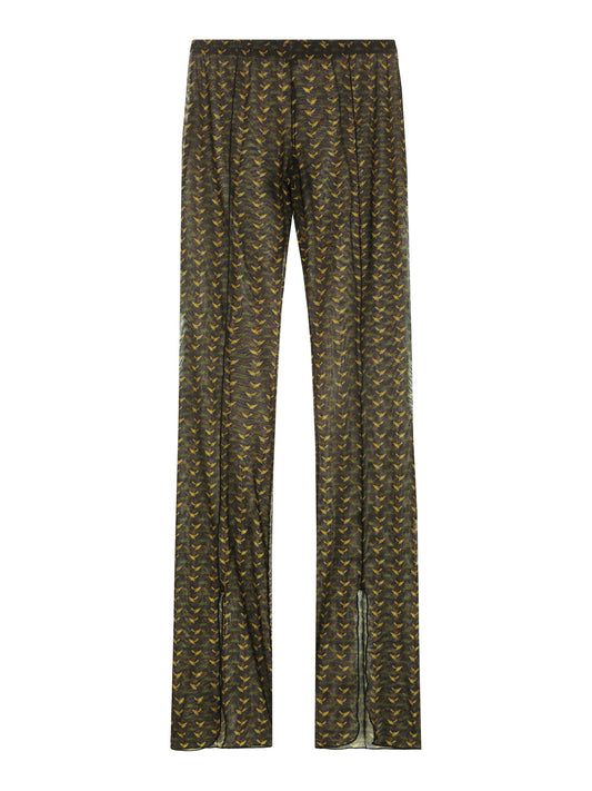 SHEER FLAIR PANTS - TARTARUGA