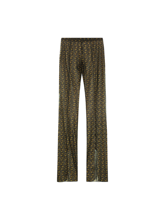 SHEER FLAIR PANTS - TURTLE